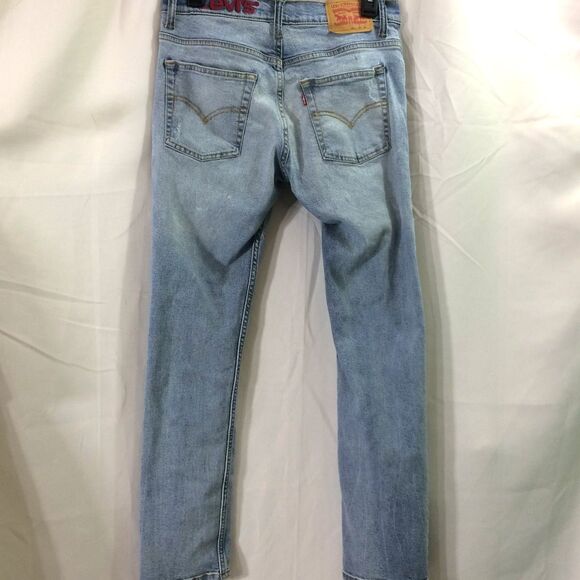 Levi’s 511 Slim Men’s Jeans 29x29 Light Wash Embroidered Patches Distressed - Picture 2 of 6